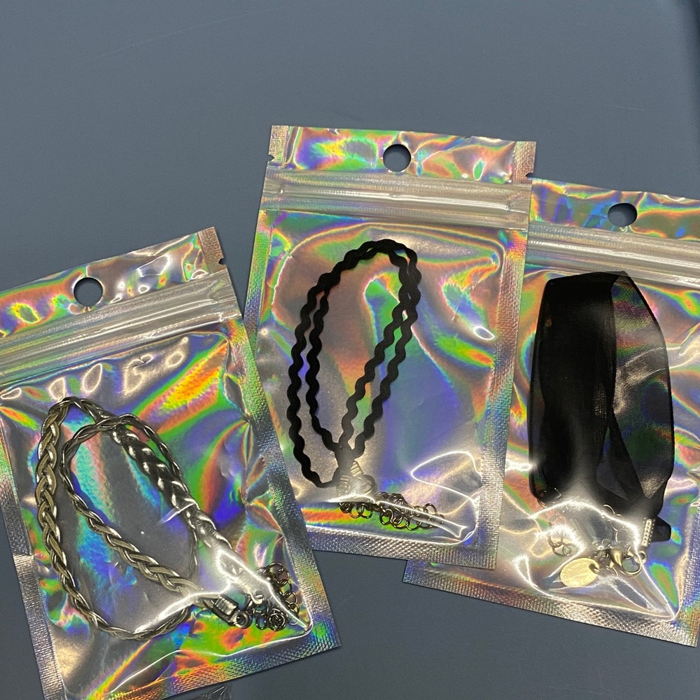 Set of three choker necklaces